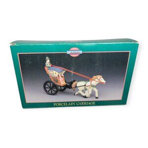 Vintage Memories Collection Christmas Porcelain Carriage with Original Box